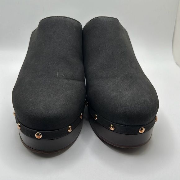 CUSHIONAIRE Women's Faux Wood Clog with Memory Foam Padding 8.5 BLACK - Picture 2 of 7